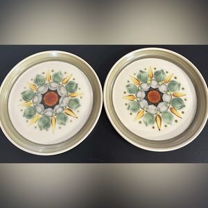 Vintage set of 2 Langley Denby “Sherwood” bread plates 6.5” England